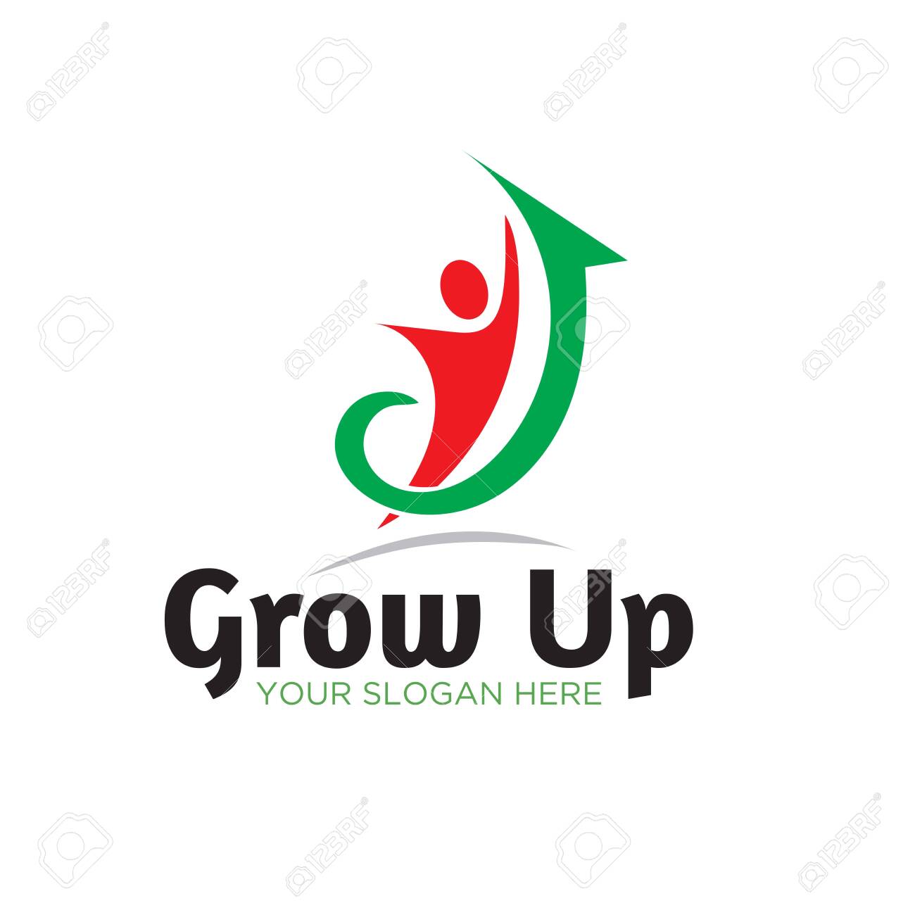 Grow Up Business Success Logo Designs Royalty Free SVG, Cliparts, Vectors,  And Stock Illustration. Image 136865852.