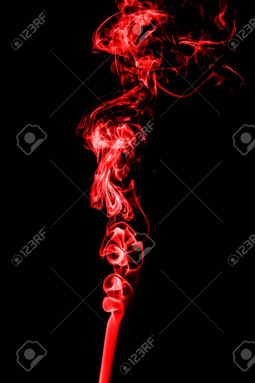 Resume Fumee Rouge Sur Fond Noir Banque D Images Et Photos Libres De Droits Image