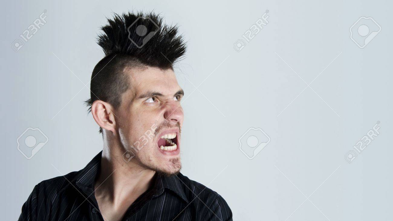 Man Is Super Angry And Sports A Mohawk Haircut