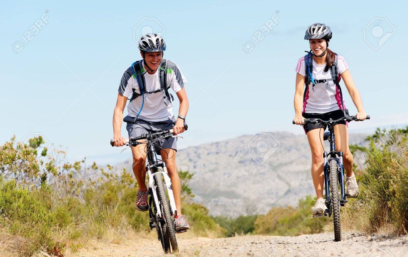 happy carefree mountain bike