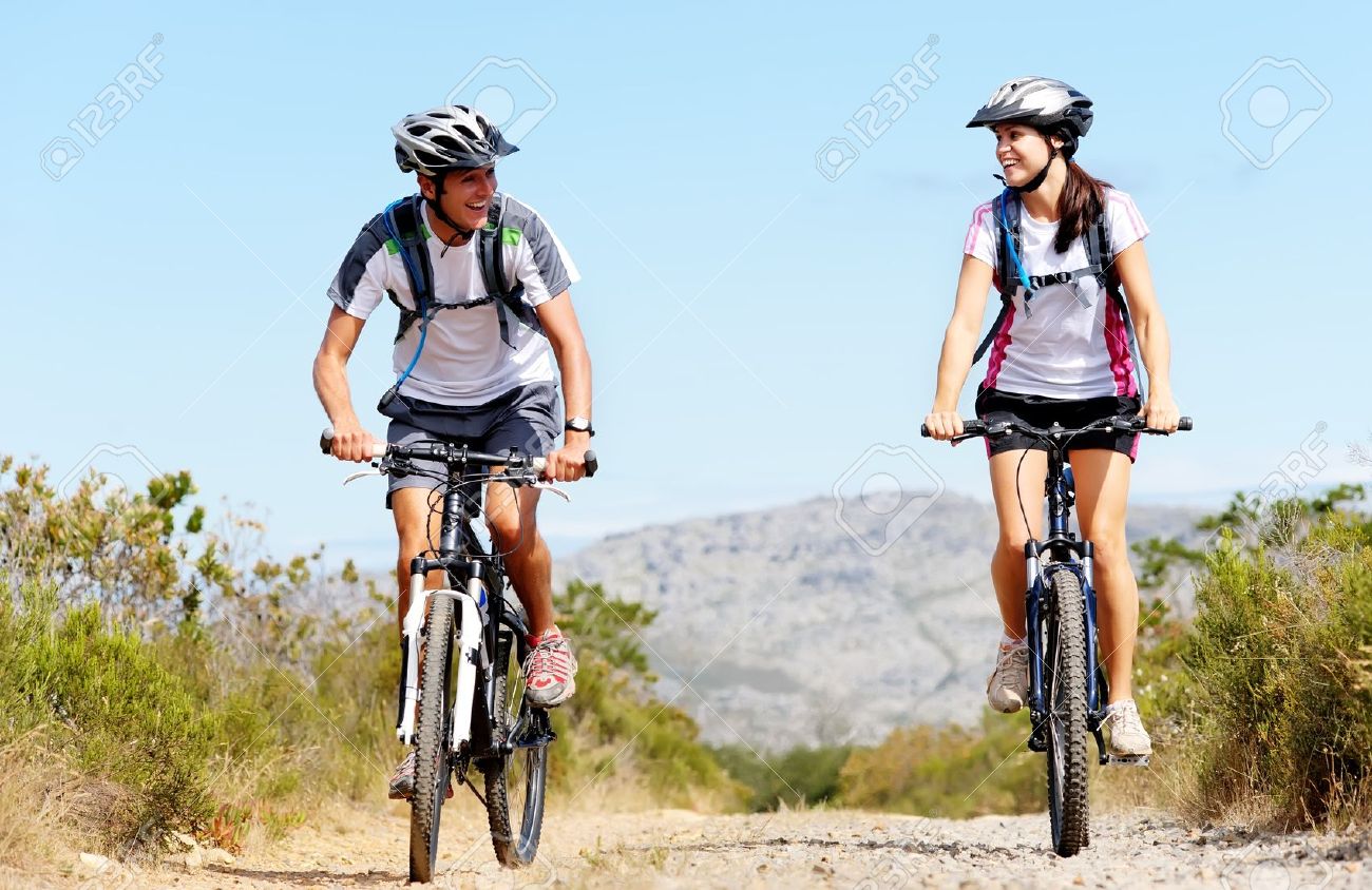 happy carefree mountain bike