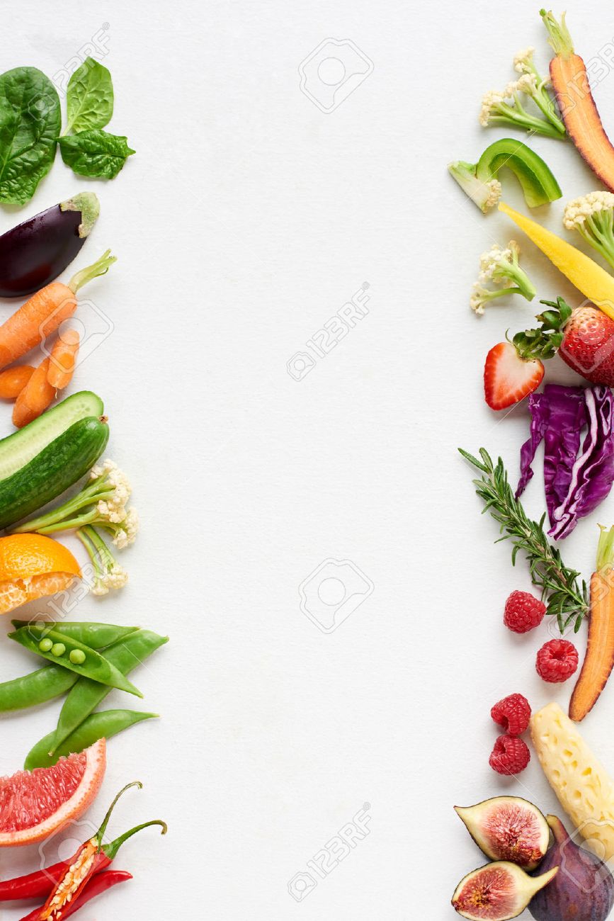 Fresh produce background side border of organic produce colourful fruit and veg, carrot chilli cucumber purple cabbage spinach rosemary herb, poster - 61082882 Fresh produce background side border of organic produce colourful fruit and veg, carrot chilli cucumber purple cabbage spinach rosemary herb, poster - 61082882