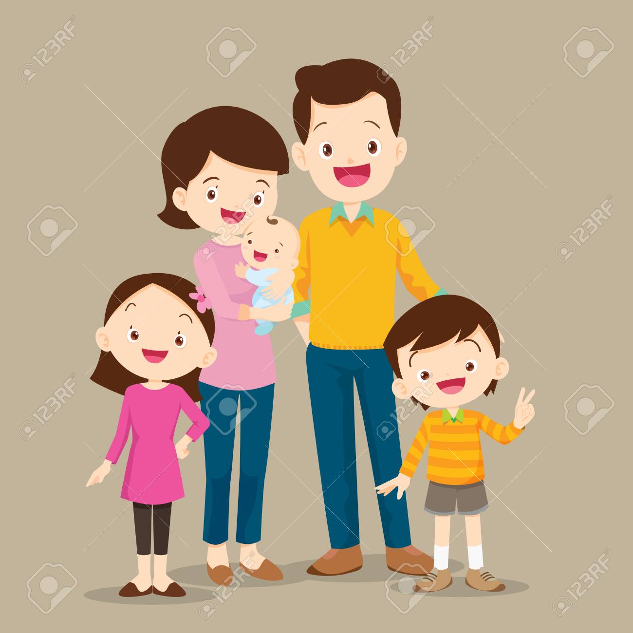 Linda Familia Visitando Al Doctor La Ilustracion Del Vector De Un Papa Una Mama Una Hija Un Hijo Y Un Bebe Encuentra Al Doctor Ilustraciones Vectoriales Clip Art Vectorizado Libre De Derechos