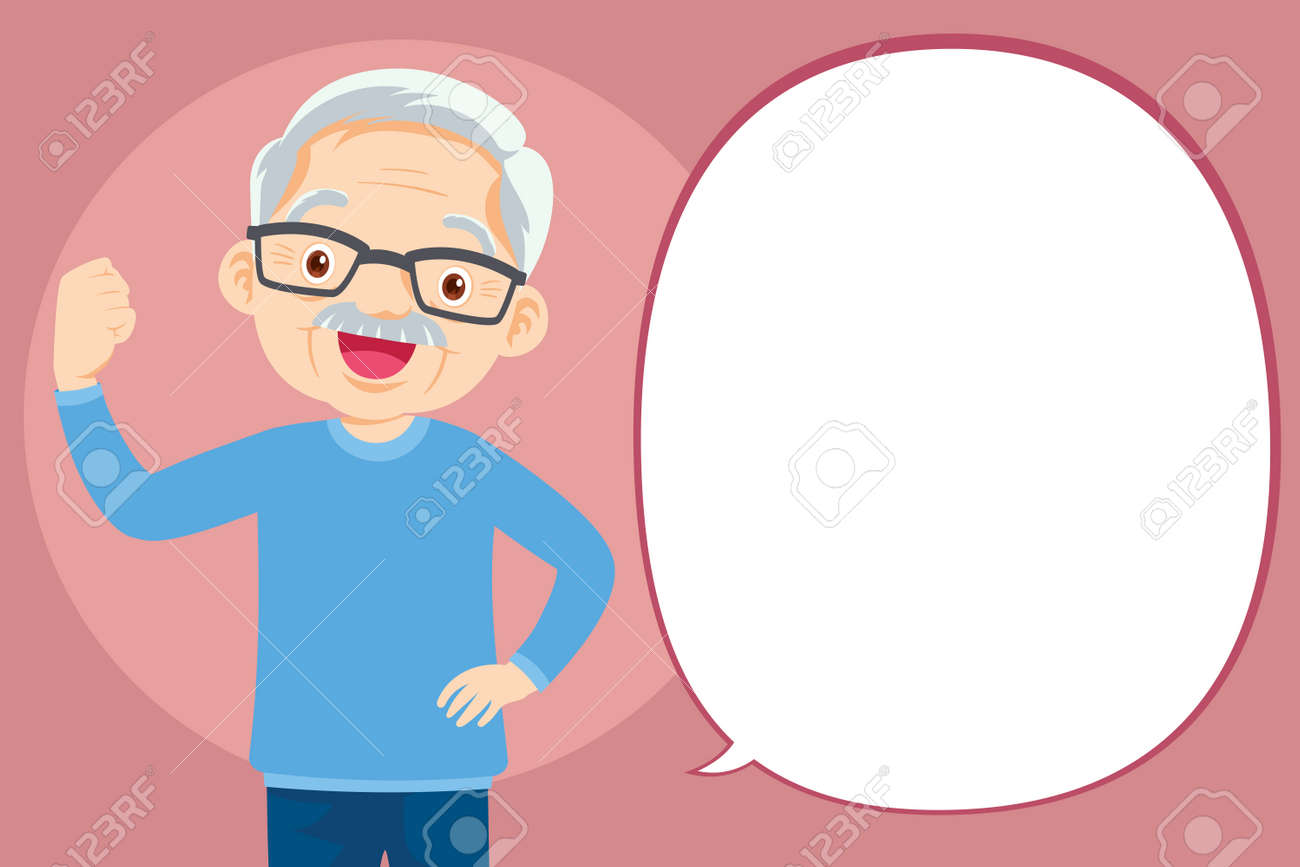 Strong elderly man Surrounded by Immunity Field Protecting Him and Speech Bubble. Good Health Concept. - 165794318 Strong elderly man Surrounded by Immunity Field Protecting Him and Speech Bubble. Good Health Concept. - 165794318