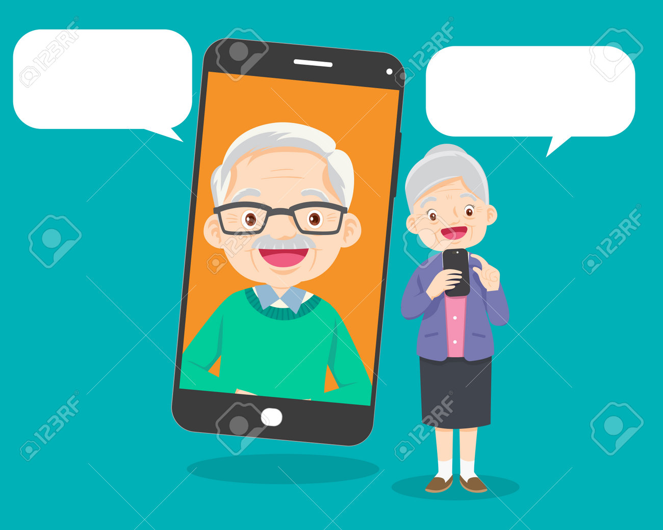 Elderly people talking, chatting, messaging, gossiping on social network topics.Old aged family couple communication using smart phone video call.grandmother and grandfather with smartphone. - 166042036 Elderly people talking, chatting, messaging, gossiping on social network topics.Old aged family couple communication using smart phone video call.grandmother and grandfather with smartphone. - 166042036