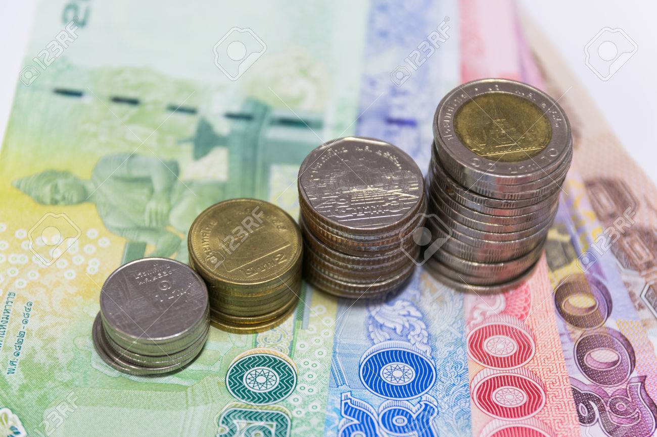 タイ風呂 100 サタンに等しいタイ 1 バスの基本的な通貨単位の写真素材・画像素材 Image 43825569