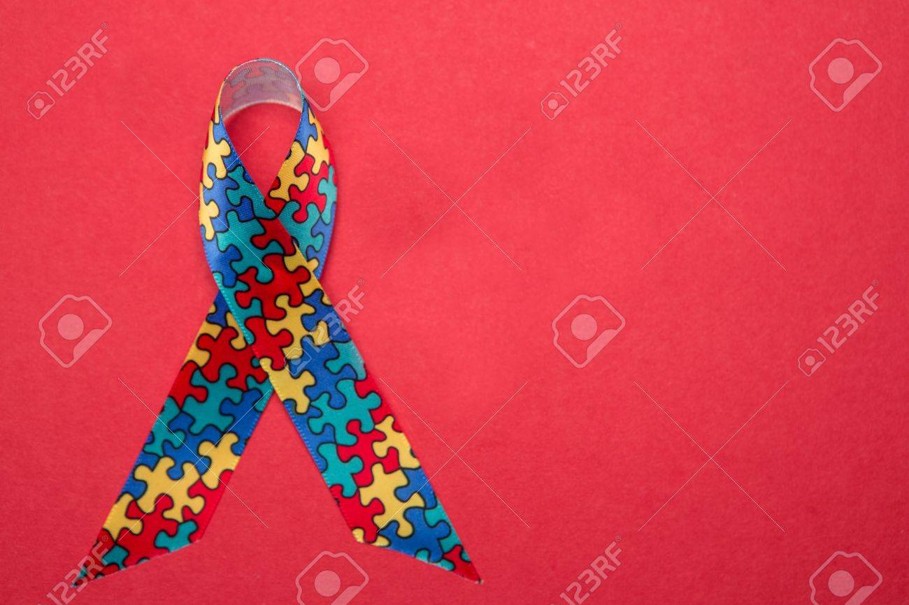 Ribbon For Autism And Aspergers Awareness With Copy Space On Stock Photo Picture And Royalty Free Image Image 18129801