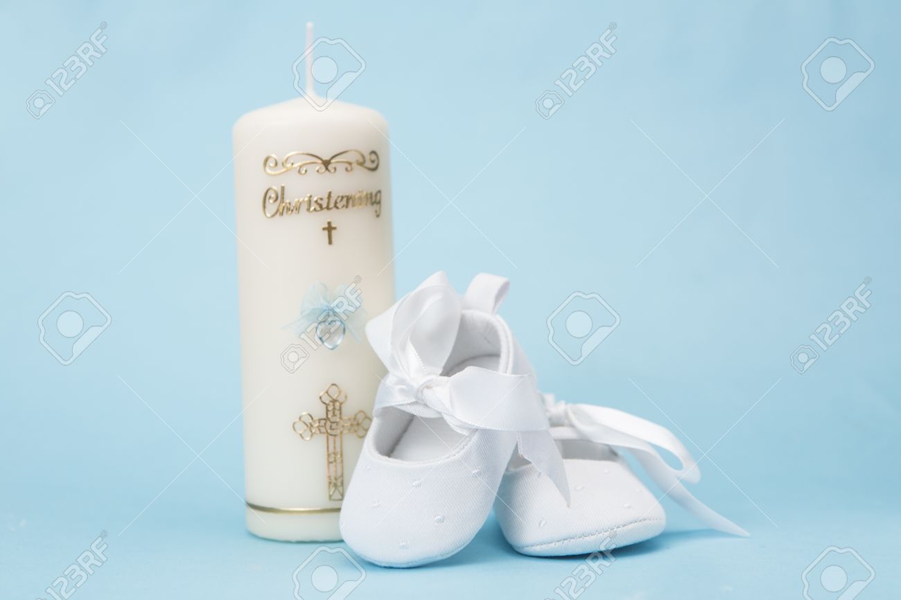 christening candle boy