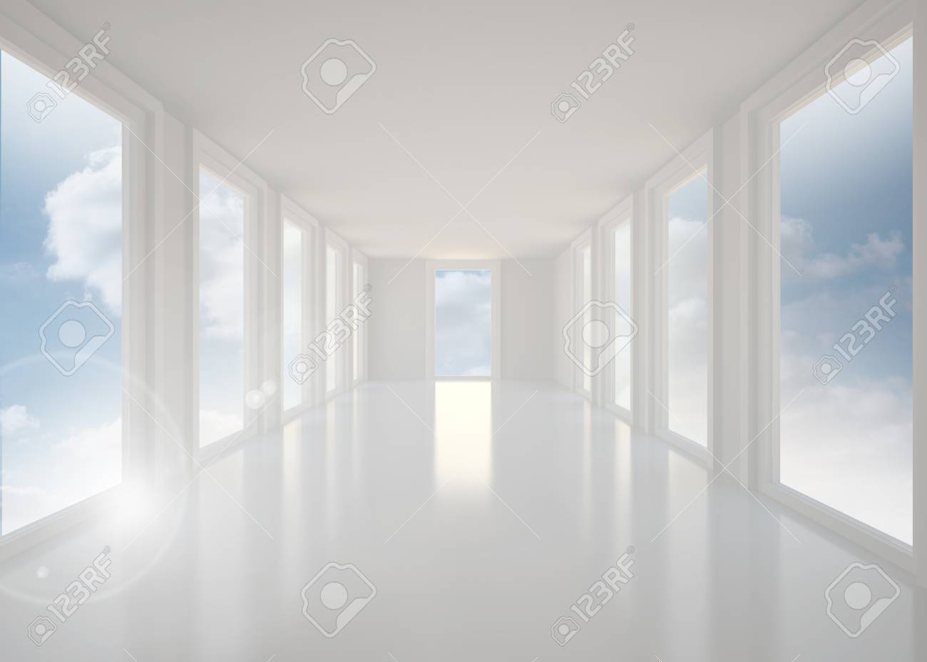 Salle Blanche Lumineuse Avec Des Fenetres Banque D Images Et Photos Libres De Droits Image