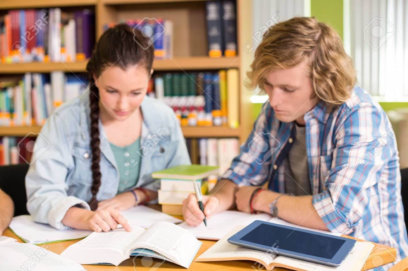 Students doing Homework