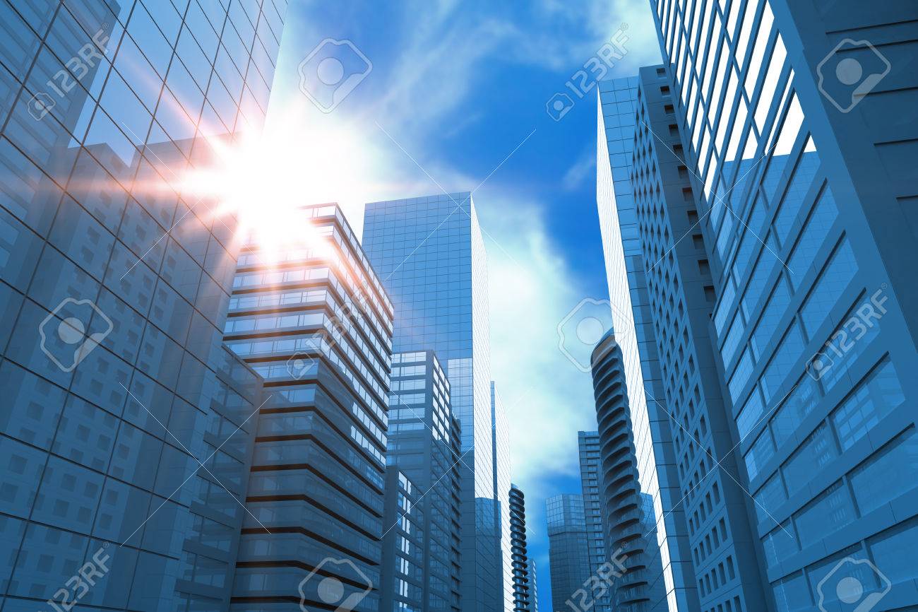 青空とぼやけてアニメーション フレア雲 3 D の写真素材 画像素材 Image