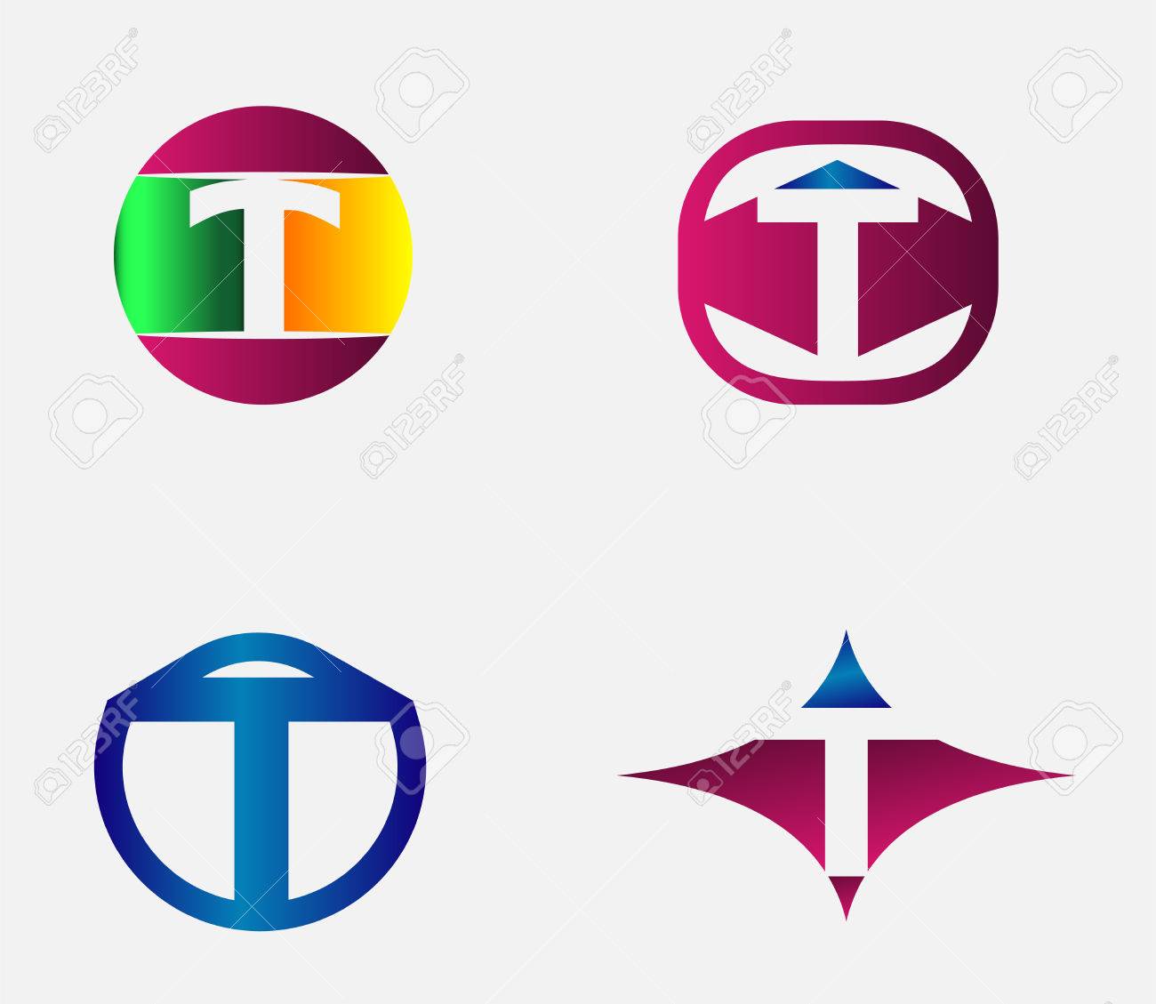 vector alphabet letter t logo design element template royalty free letter t logo