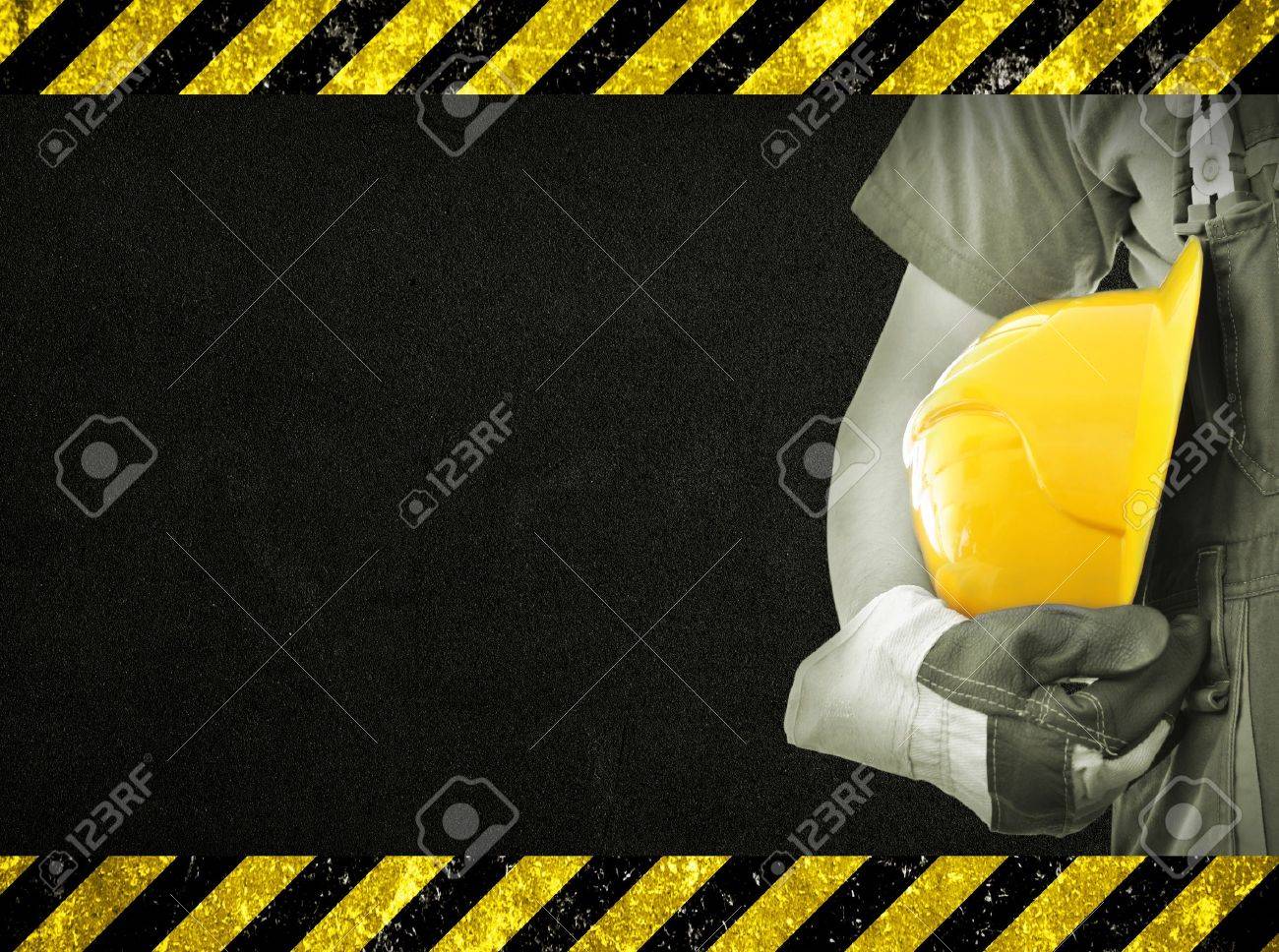 Worker and dark texture in background Concept of OSH occupational safety and health - 18211305 Worker and dark texture in background Concept of OSH occupational safety and health - 18211305