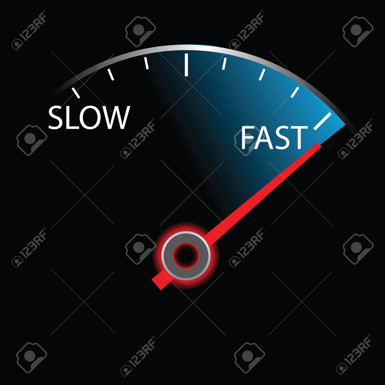 黒の背景に ベクトル イラスト スピード メーター のイラスト素材 ベクタ Image