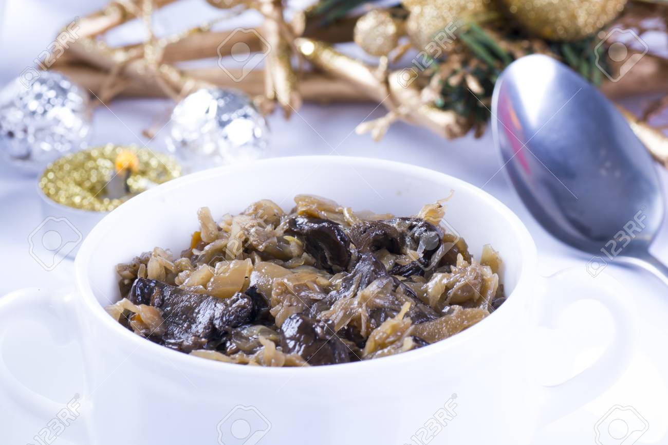 Traditional polish sauerkraut with mushrooms for christmas - 69640481 Traditional polish sauerkraut with mushrooms for christmas - 69640481
