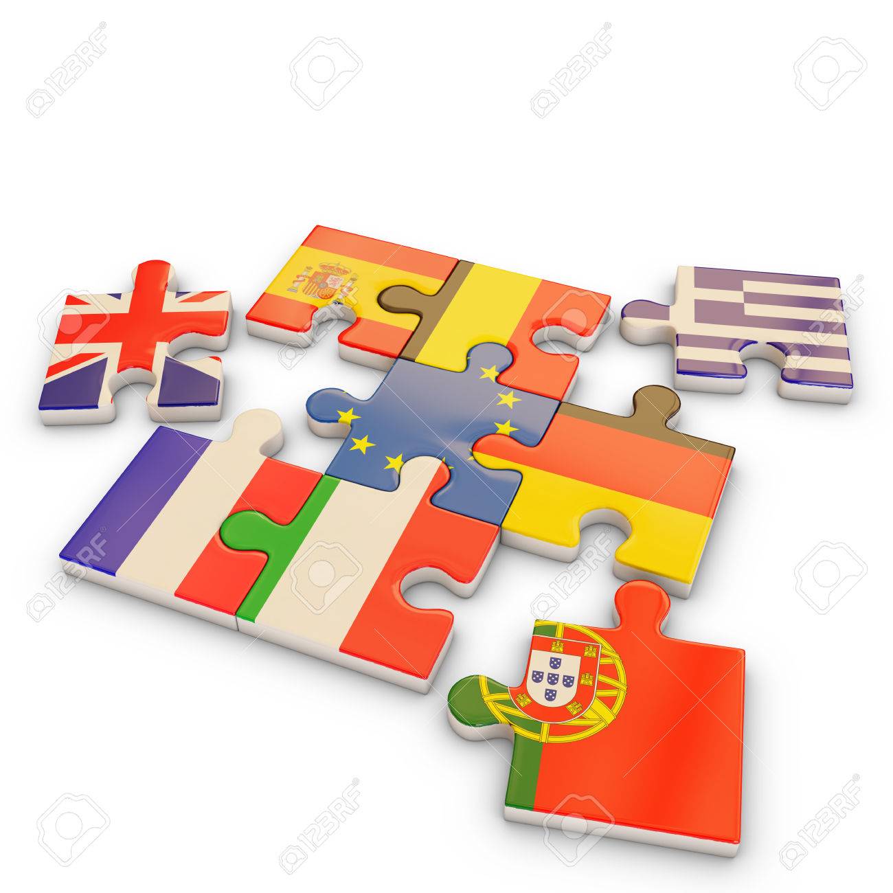 Bandera De Rompecabezas De Países De Europa, 3d Fotos, Retratos, Imágenes Y Fotografía De Archivo Libres De Derecho. Image 75254541.