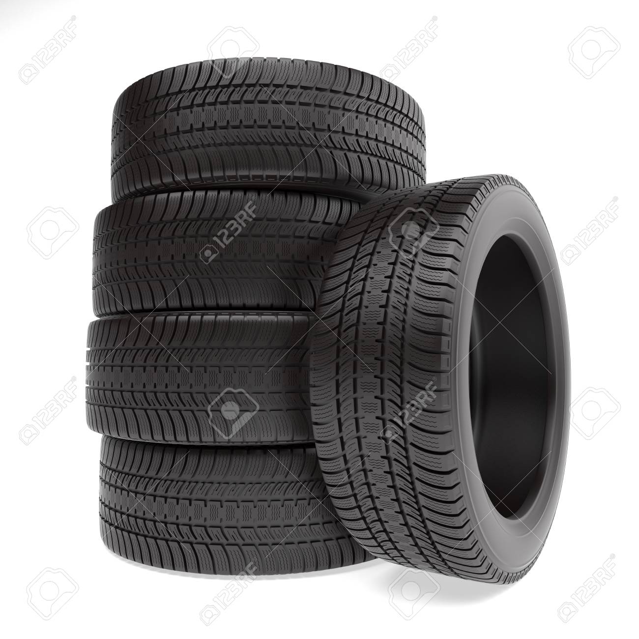 New tires stacked up and isolated on white background - 44929137 New tires stacked up and isolated on white background - 44929137