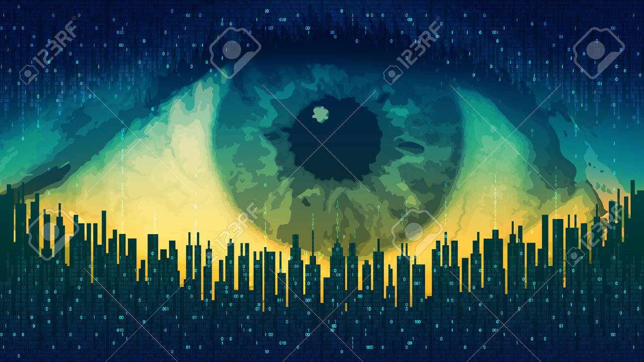 Big brother - concept electronic all-seeing eye, the technology of global surveillance, futuristic computer digital technology - 75143418 Big brother - concept electronic all-seeing eye, the technology of global surveillance, futuristic computer digital technology - 75143418