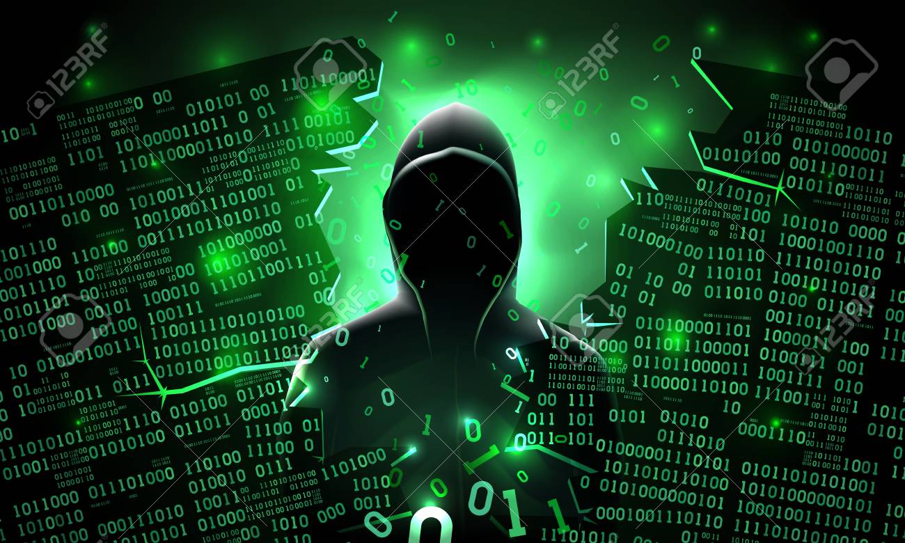 Hacker using the Internet hacked abstract computer server, database, network storage, firewall, social network account, theft of data - 102010925 Hacker using the Internet hacked abstract computer server, database, network storage, firewall, social network account, theft of data - 102010925