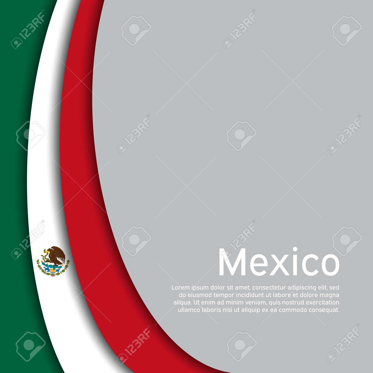 Abstract waving mexico flag. Creative background in mexico flag colors for holiday card design. National Poster. State mexican patriotic cover, business booklet, flyer. Paper cut. Vector design - 170188443 Abstract waving mexico flag. Creative background in mexico flag colors for holiday card design. National Poster. State mexican patriotic cover, business booklet, flyer. Paper cut. Vector design - 170188443