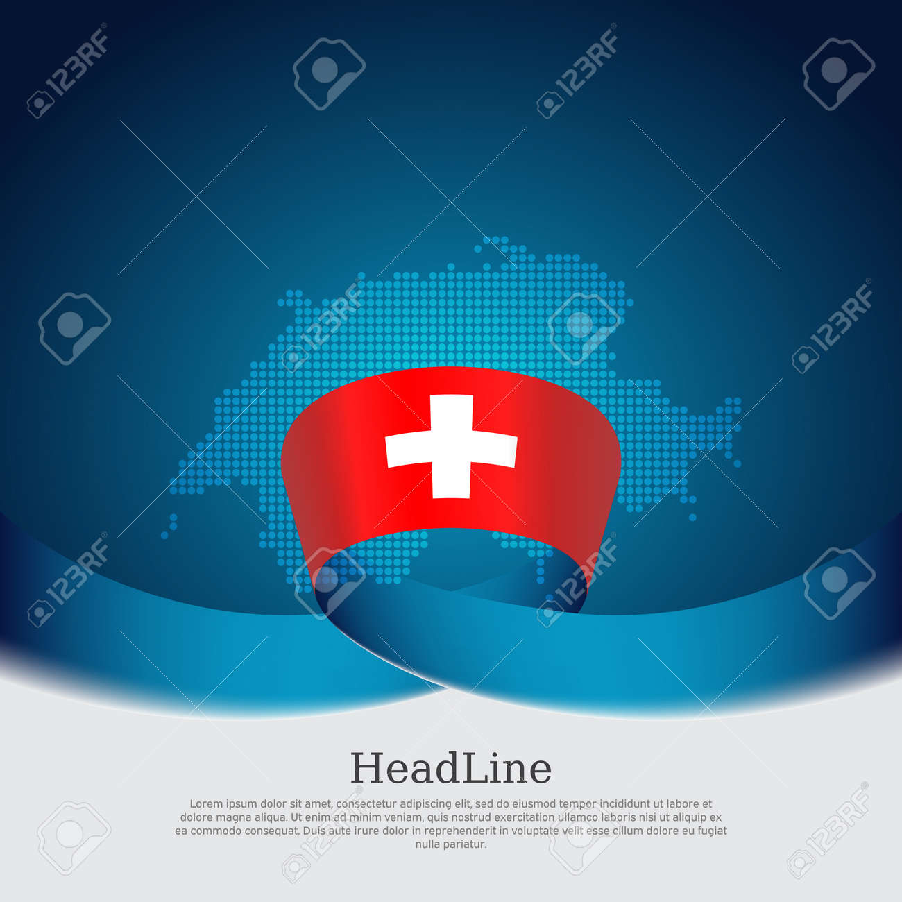 Switzerland flag, mosaic map on blue white background. Vector banner design, switzerland national poster. Cover for business booklet. Wavy ribbon with the swiss flag. State patriotic, flyer, brochure - 170188499 Switzerland flag, mosaic map on blue white background. Vector banner design, switzerland national poster. Cover for business booklet. Wavy ribbon with the swiss flag. State patriotic, flyer, brochure - 170188499