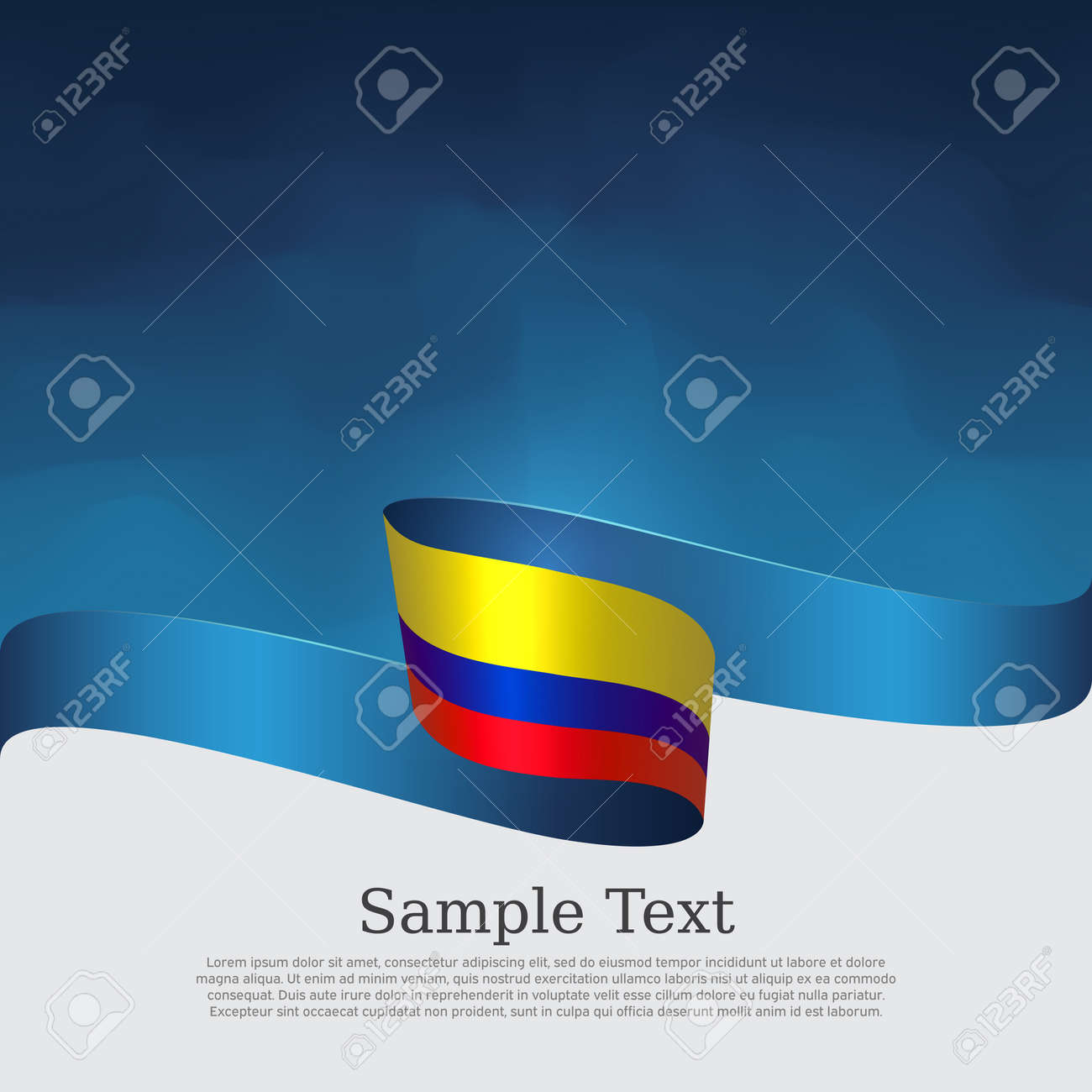 Fundo da bandeira da colômbia. fita ondulada da bandeira colombiana no fundo branco azul. cartaz patriótico nacional. projeto da brochura tricolor do vetor. bandeira do estado da colômbia, tampa, folheto - 172001721 Fundo da bandeira da colômbia. fita ondulada da bandeira colombiana no fundo branco azul. cartaz patriótico nacional. projeto da brochura tricolor do vetor. bandeira do estado da colômbia, tampa, folheto - 172001721
