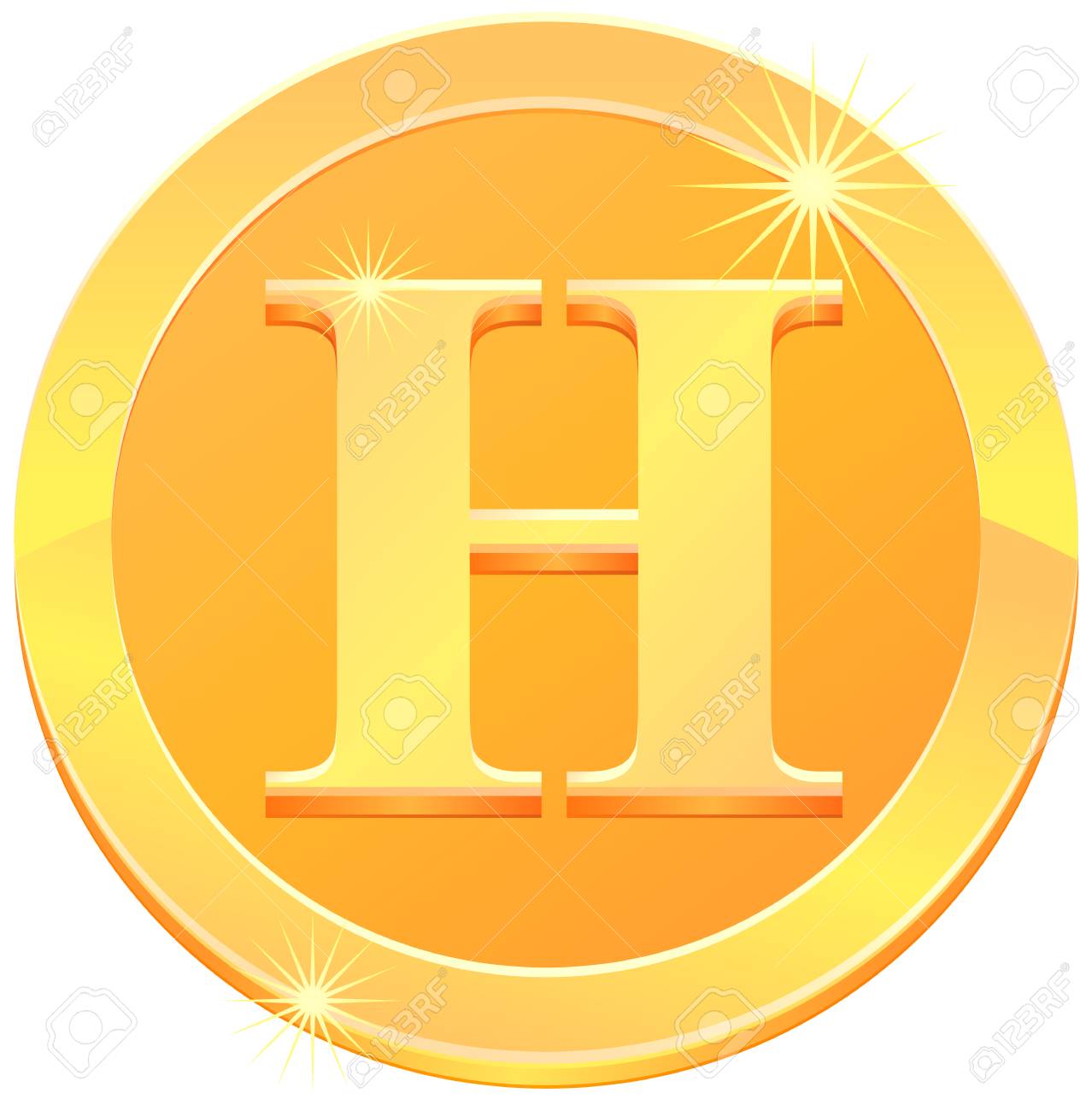 편지 H 디자인과 금화입니다. 로열티 무료 사진, 그림, 이미지 그리고 스톡포토그래피. Image 89827841