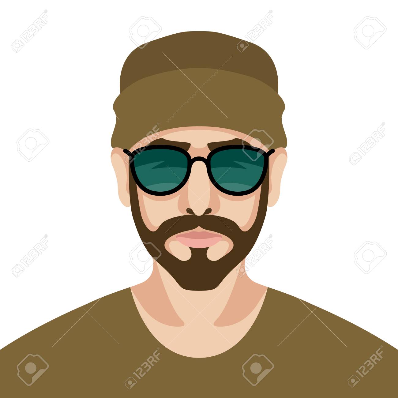 ベクトル図でニット帽の男 のイラスト素材 ベクタ Image