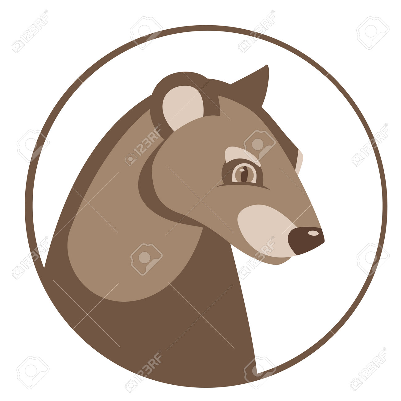 Fossa Head, Vector Illustration, Flat Style, Front Side Royalty Free SVG,  Cliparts, Vectors, and Stock Illustration. Image 172949642., image size:1300x1300