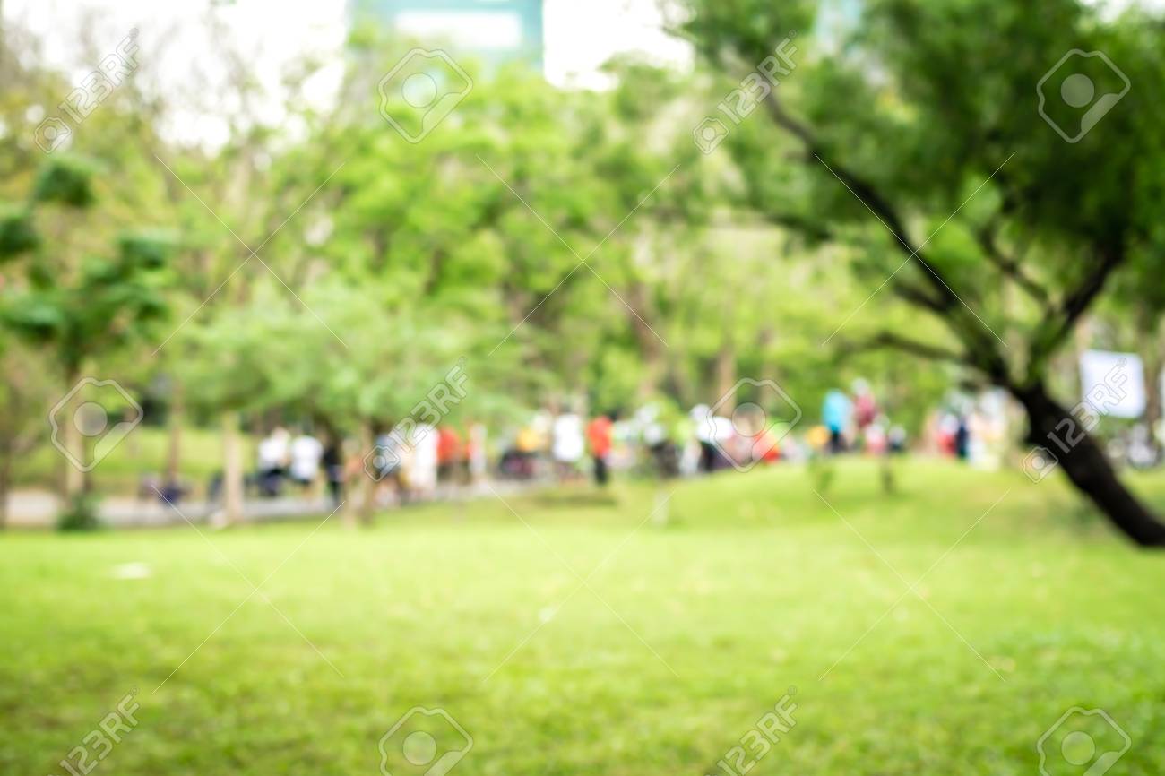 blurred background people running