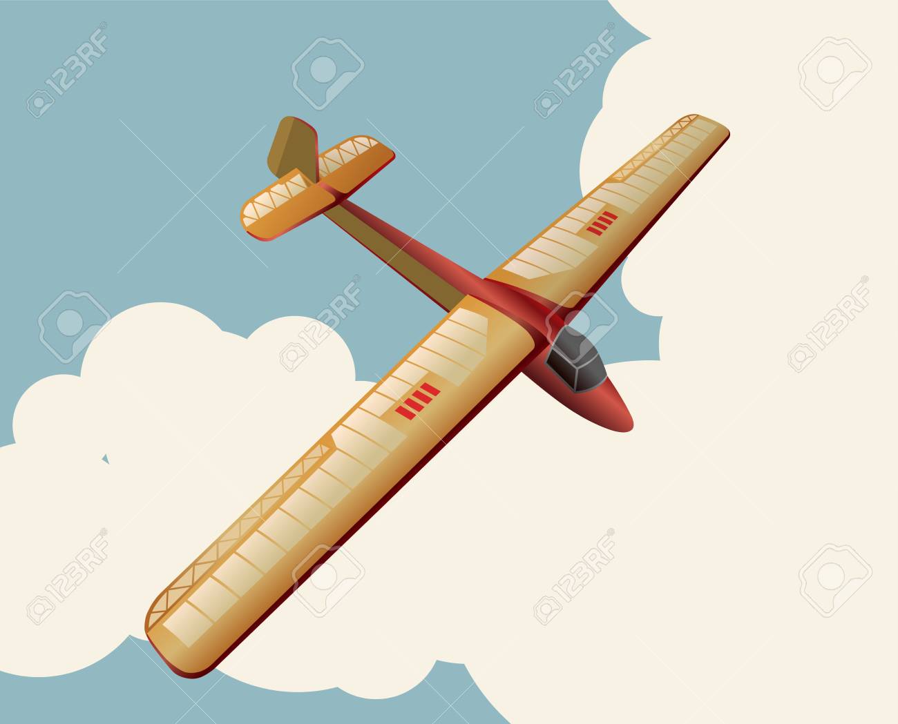 vintage model aircraft flying