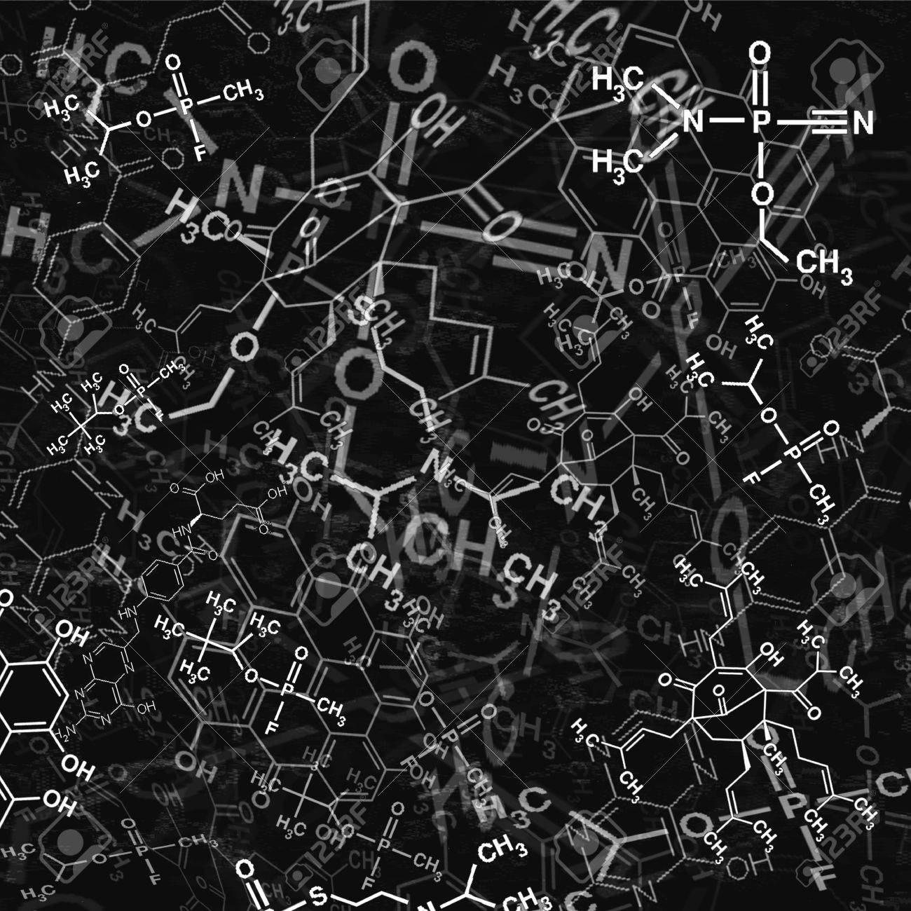 化学技術の抽象的な背景のイメージ 学校の化学式と構造科学壁紙 の写真素材 画像素材 Image