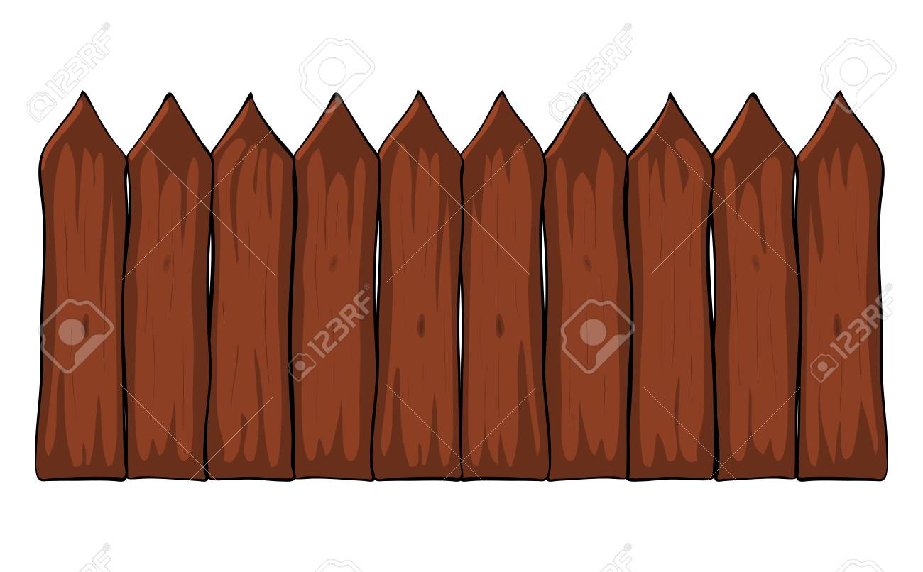 Fence vector illustration isolated on white background, seamless wooden  fence, cartoon flat village fence icon design Stock Vector | Adobe Stock, image size:1300x806