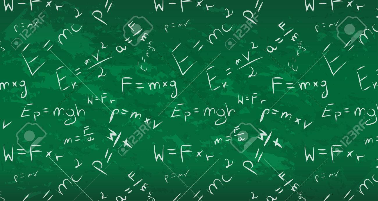 物理黒板のシームレスな背景の美しいバナー壁紙デザイン イラスト のイラスト素材 ベクタ Image