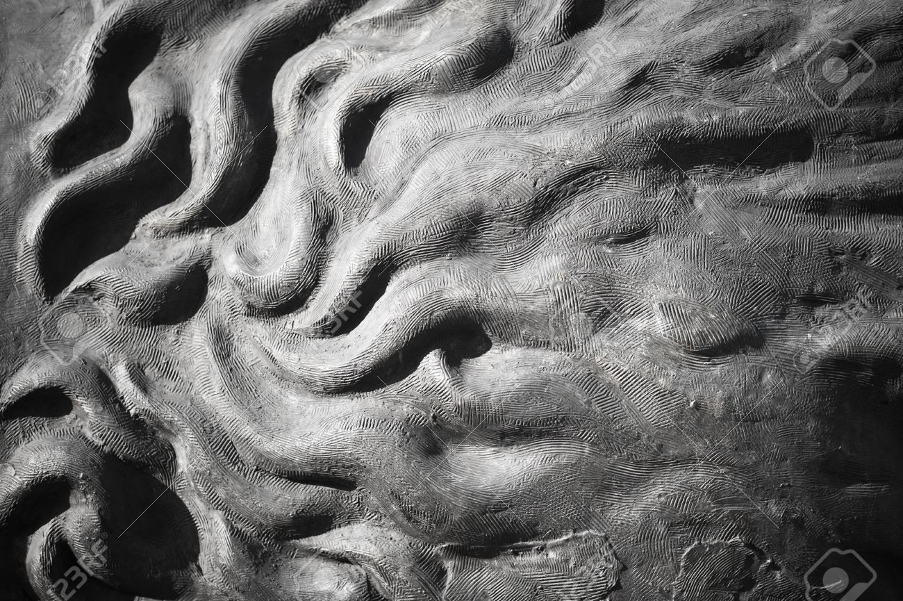 concrete sculpture background abstract wavy art form horizontal photography form
