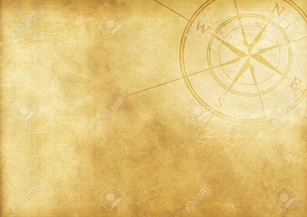 vintage journey background with compass rose aged paper background
