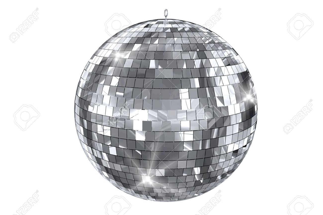 disco bal geïsoleerd op wit elegant shiny disco ball 3d illustratie