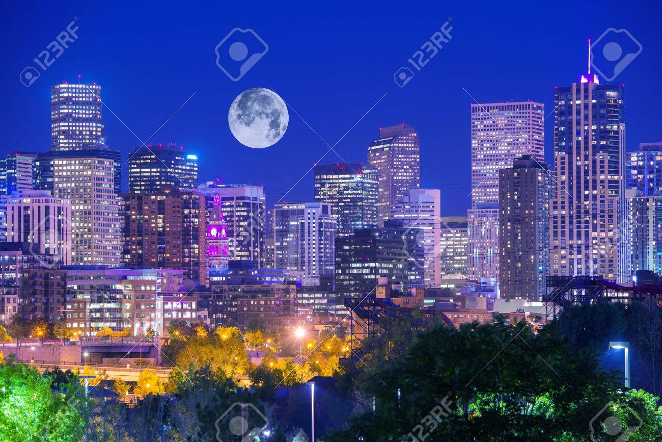 denver colorado at night