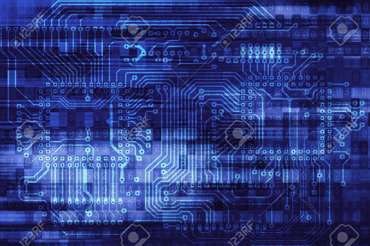 electronic data safety concept background illustration with circuit