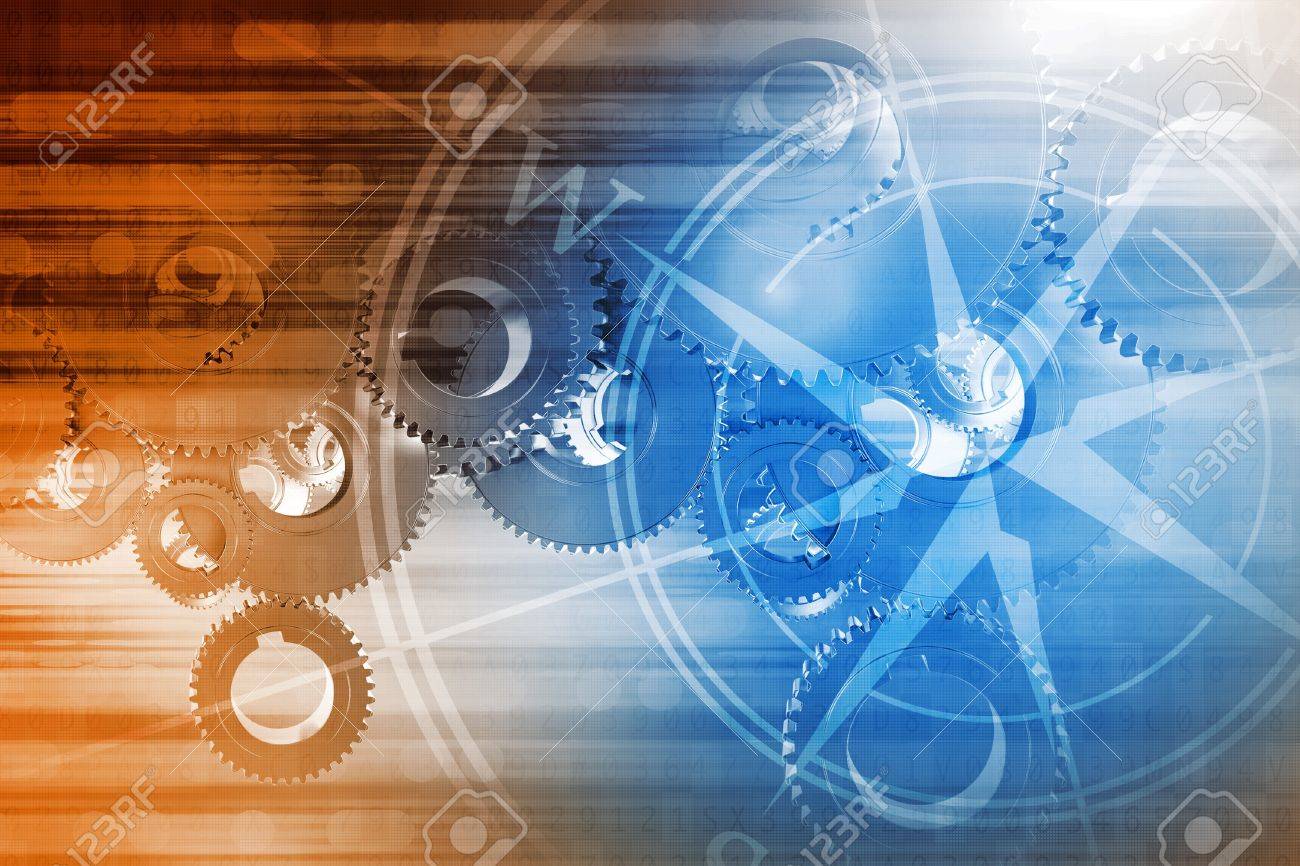 global technologies conceptual background illustration compass