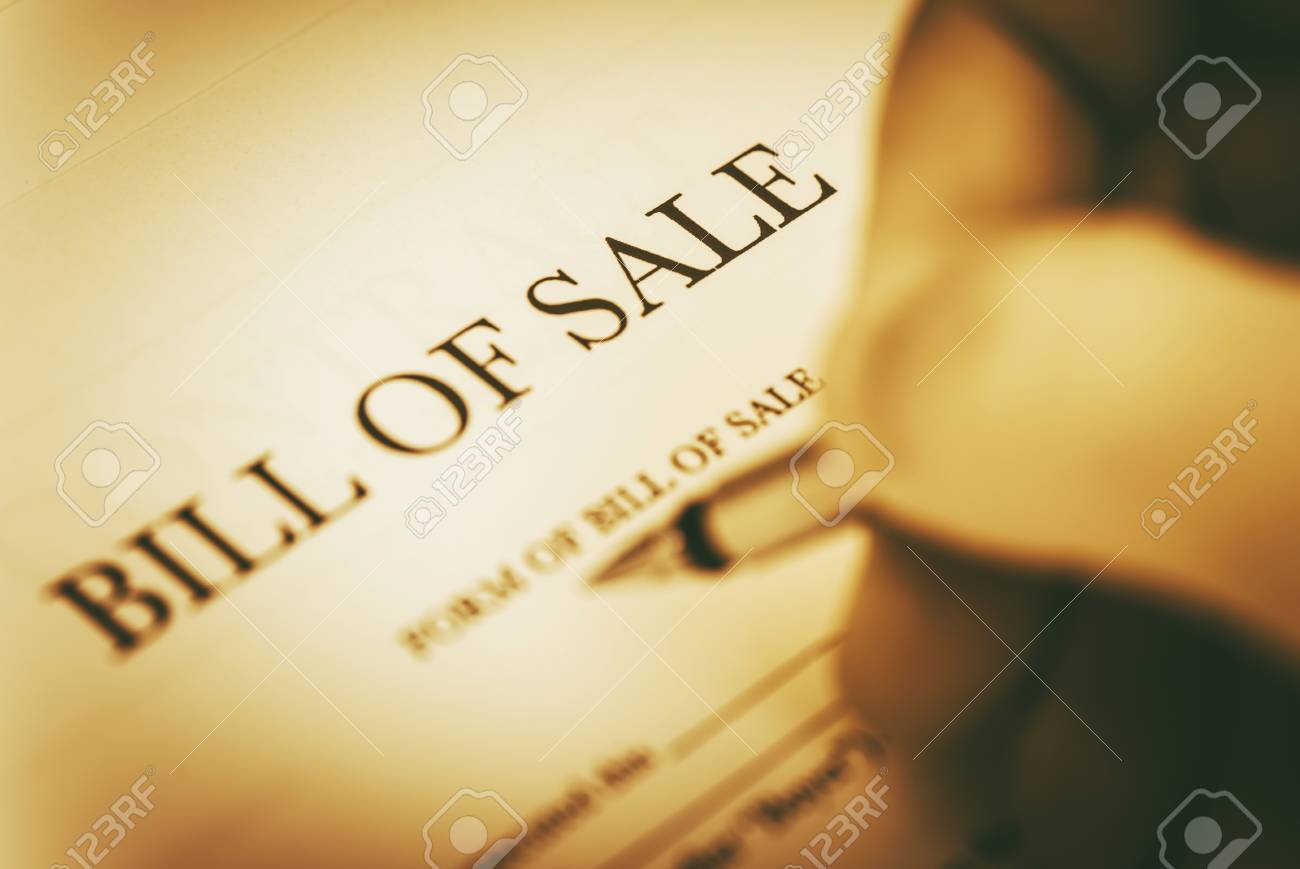 bill of sale legal document signing concept stock photo picture