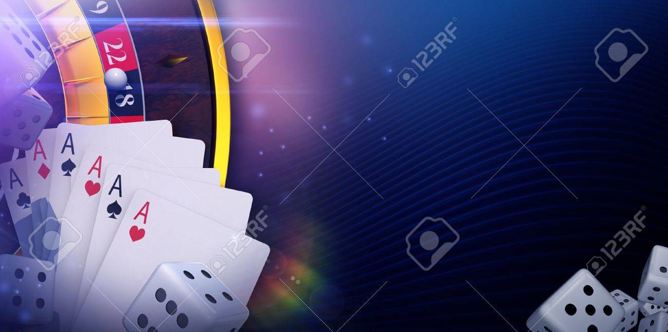 casino online gaming banner concept with 3d rendered casino elements gaming banner