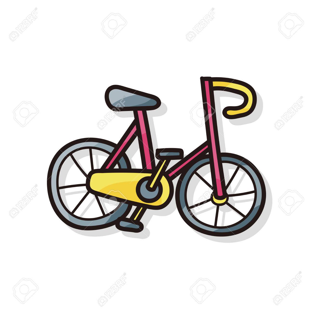 bicycle doodle royalty free