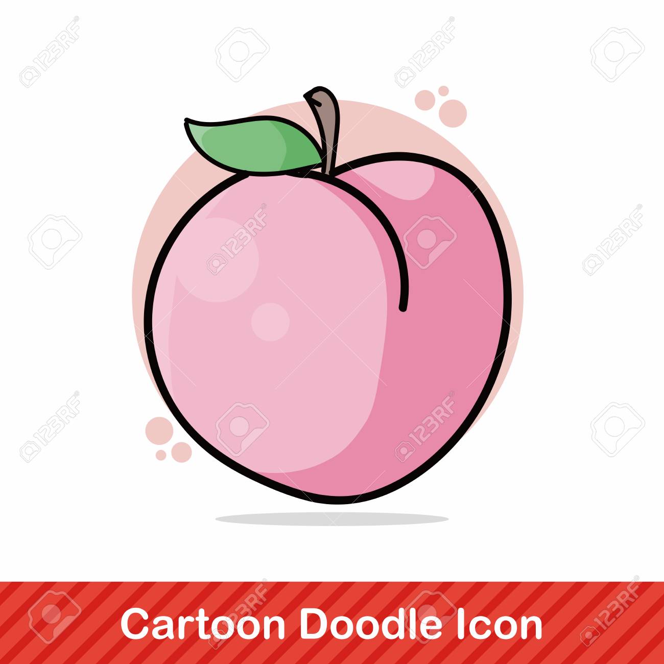 果物桃落書きのイラスト素材 ベクタ Image 46