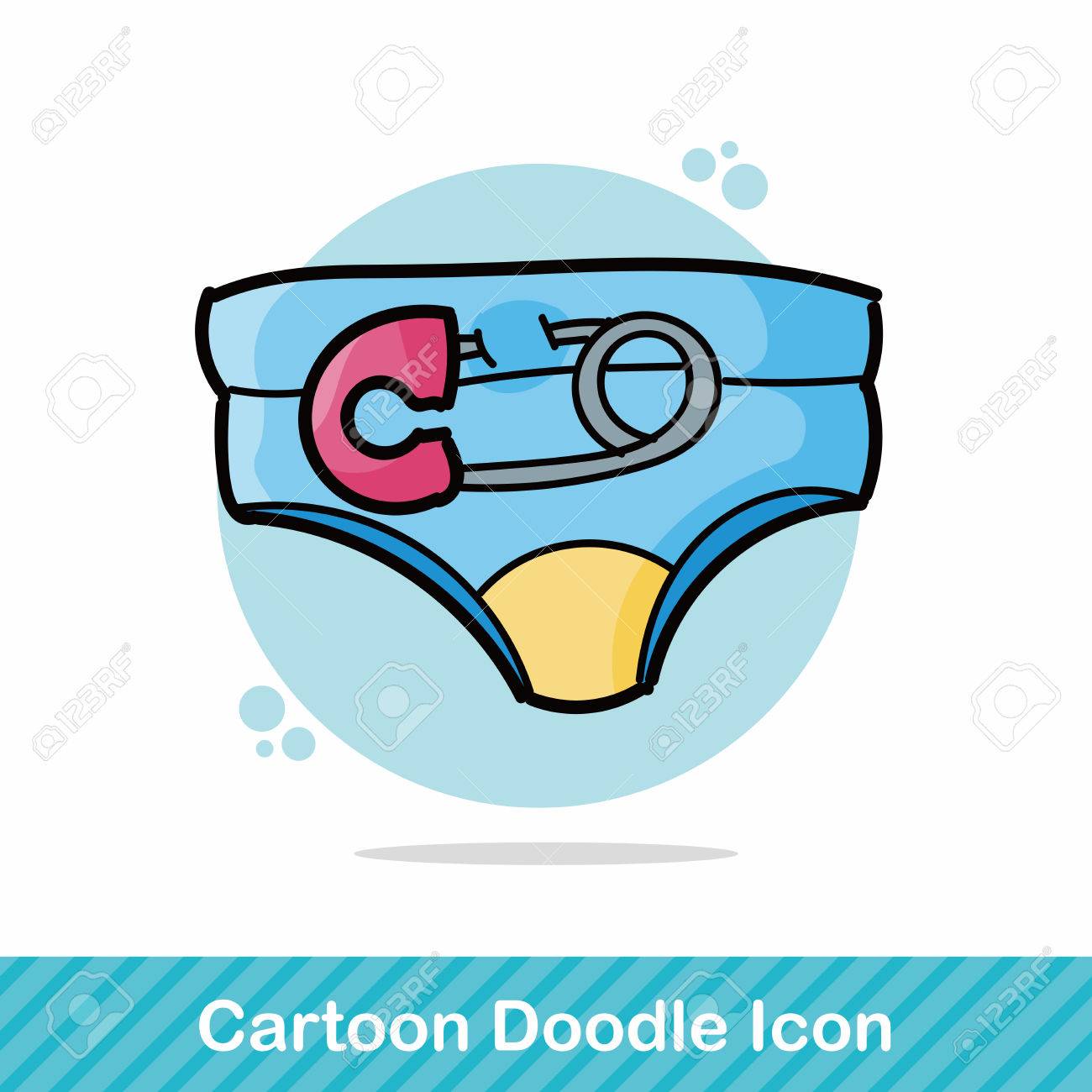 Doodle De Pañal Ilustraciones svg, vectoriales, clip art vectorizado libre  de derechos. Image 49046342