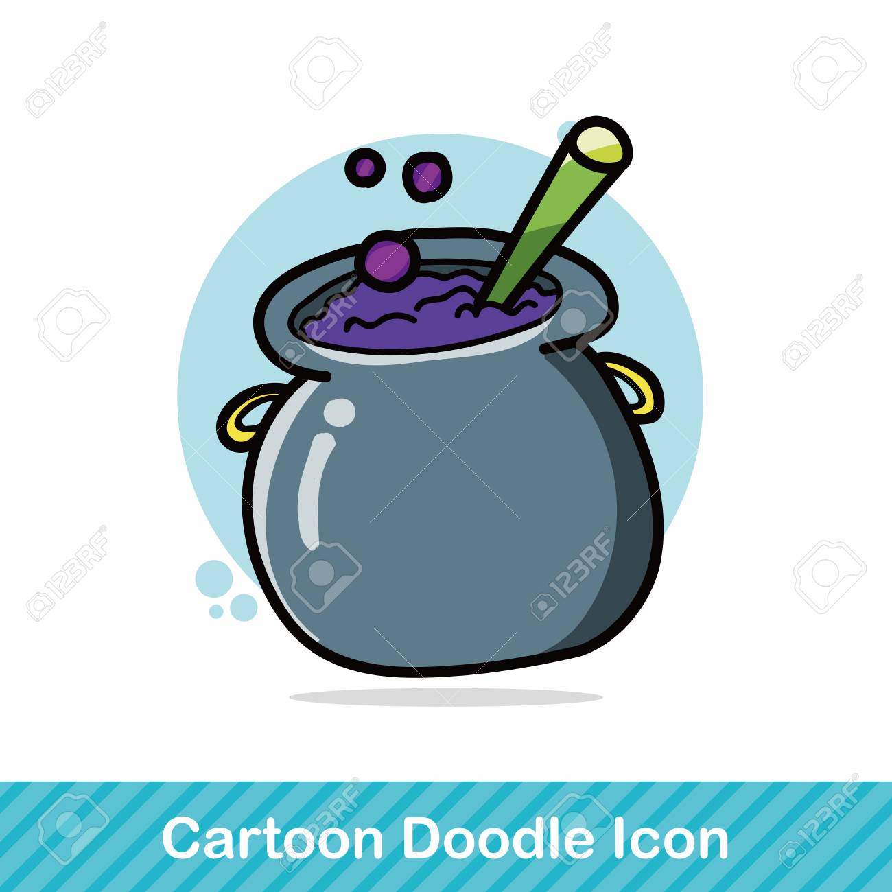 魔女の鍋の落書きのイラスト素材 ベクタ Image