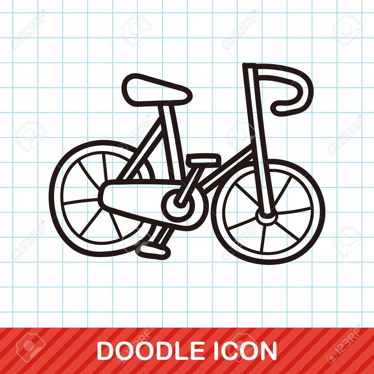 bicycle doodle royalty free