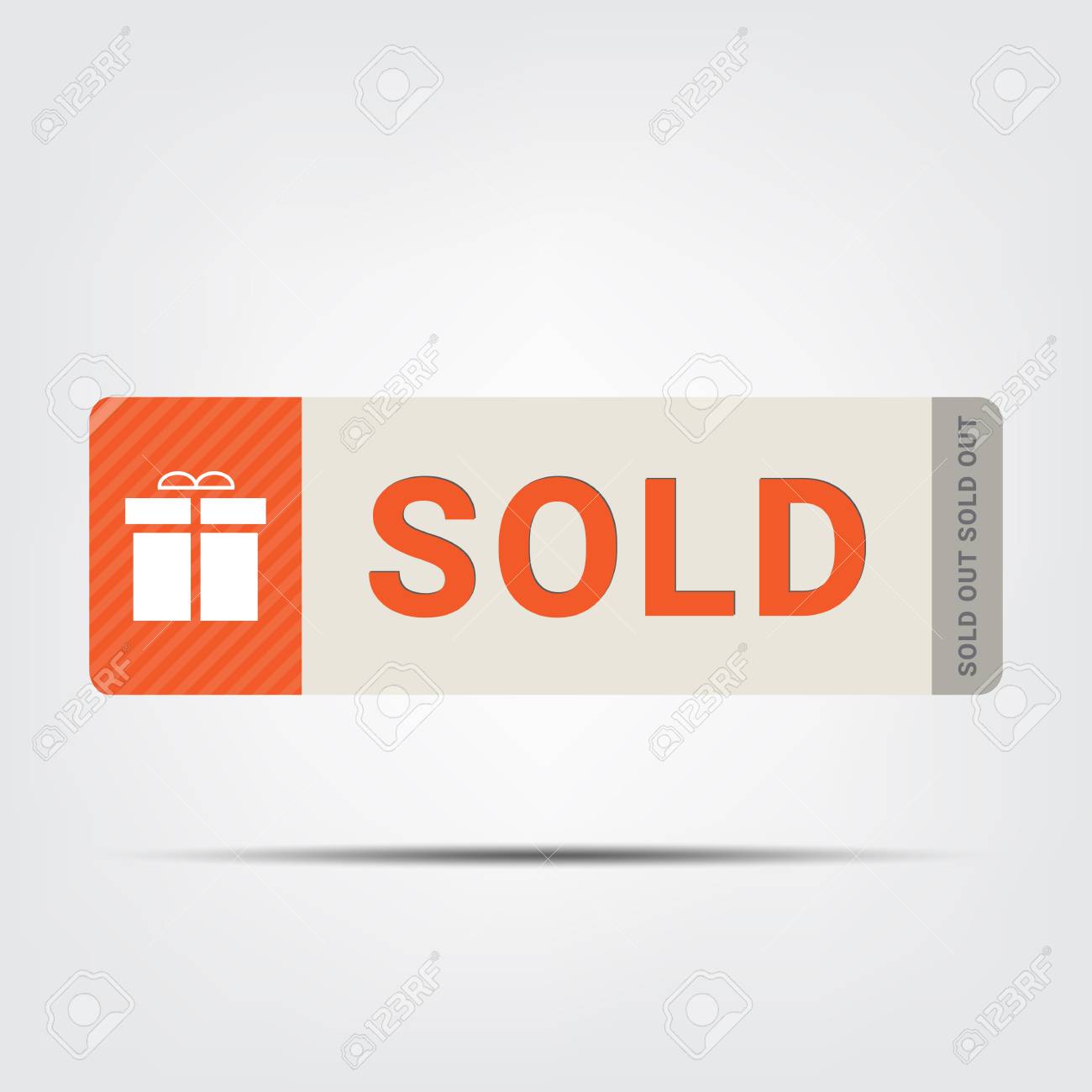 sold out sale tag promotion sale badge template vector illustration sold tag template
