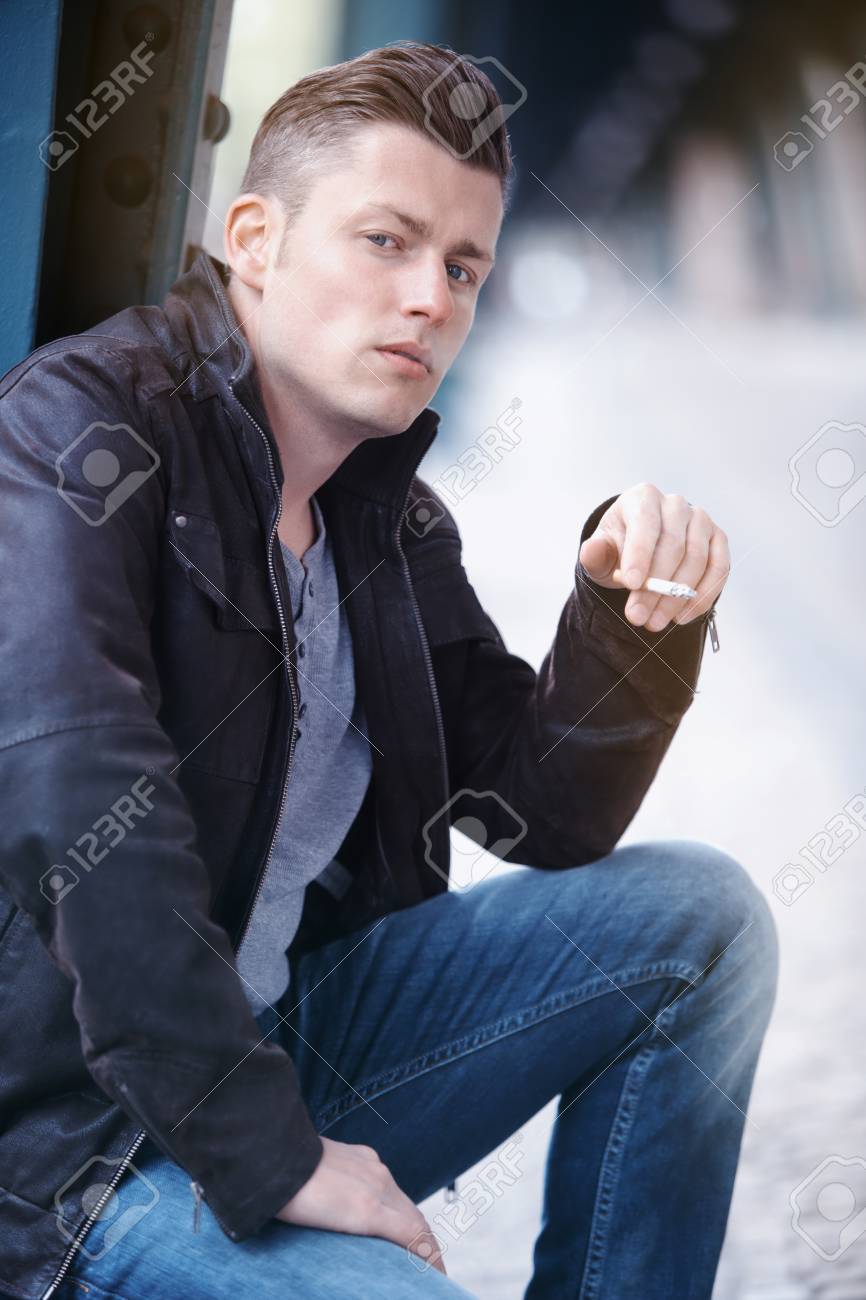 leather smoking jacket