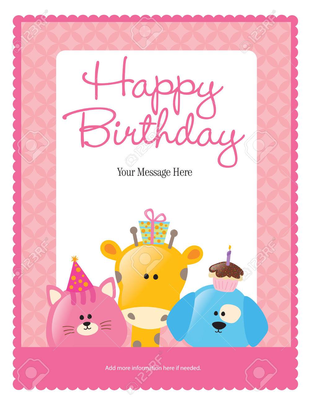 8 5x11 birthday flyer poster template royalty free cliparts vectors